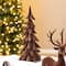 Glitzhome; Glitzhome® Brown Flocked Reindeer Christmas Table Décor Set; Category:Christmas Tabletop Decor; Image:6